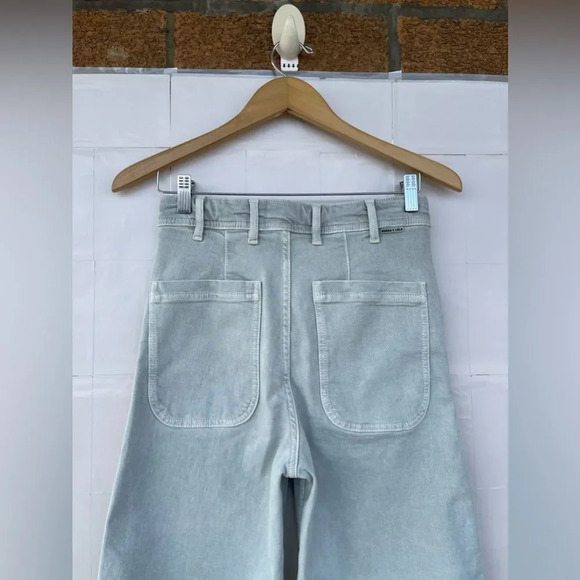 BIMBA Y LOLA CULOTTE - MINT GREEN HIGH RISE JEANS size 36/6 - Picture 13 of 16